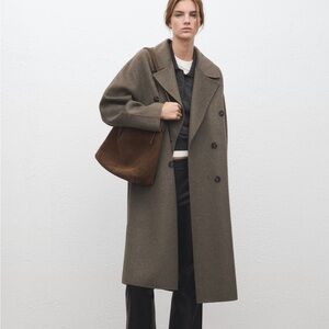 Mango Gray Wool Overcoat
